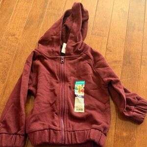 Garanimals Maroon Hooded Zip Front Sweatshirt
